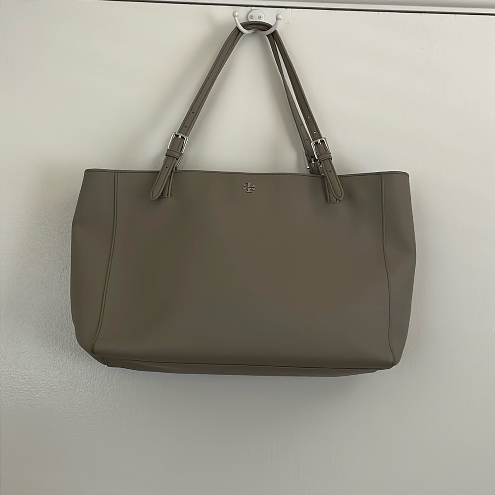 French Gray Tory Burch Shoulder Bag